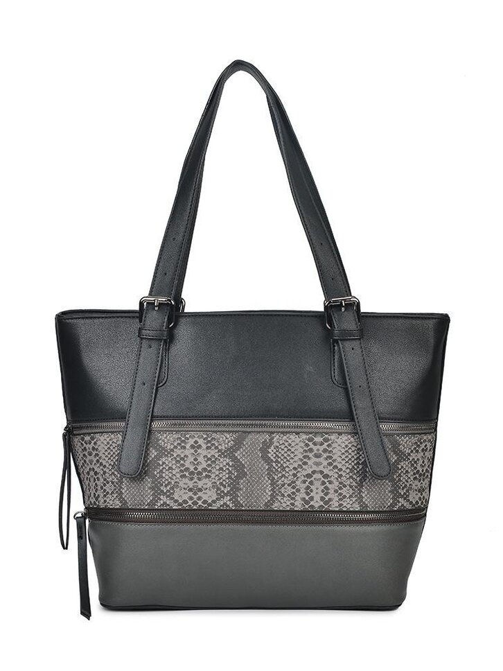 Potešte sa týmto kúskom Dedoles Čierna kabelka na rameno s hadím motívom Paresh